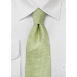 Sage Green Silk Tie  -  Light green tie with fine pattern
