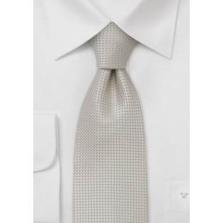 Wedding tie  -  Festive silk tie in platinum silver