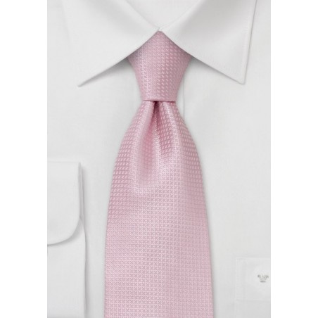 Spring and Summer tie  -  Solid colored pink tie with fine pattern