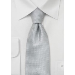 Silk Neckties -  Elegant Silver Colored Silk Tie