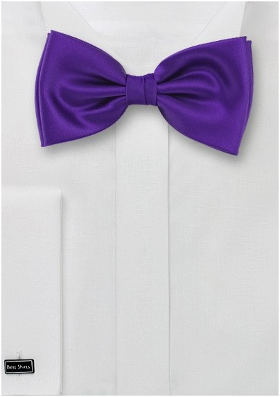 Bow ties  -  Solid color bow tie in dark purple