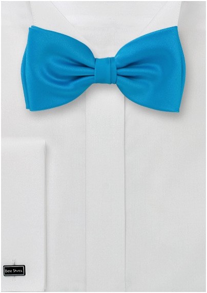 Bow ties -  Solid color turquoise  blue