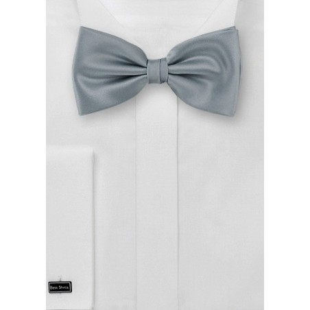 Silver bow tie - Formal bow tie in solid silver