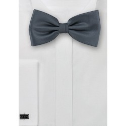 Dark gray bow tie  -  Solid color bow tie in dark gray