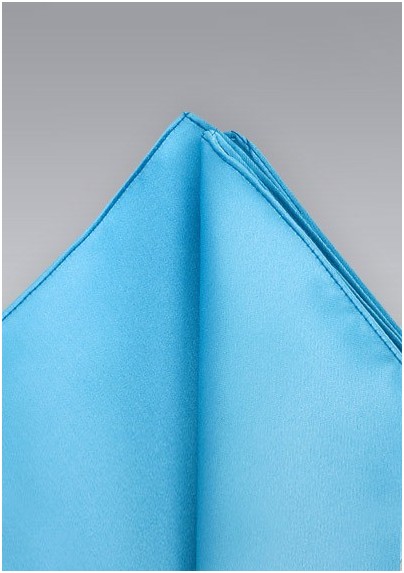 Turquoise blue Hankie  -  Hankie in solid turquoise blue
