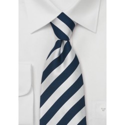 Blue Striped Extra Long Ties - Striped Necktie "Identity" by Parsley