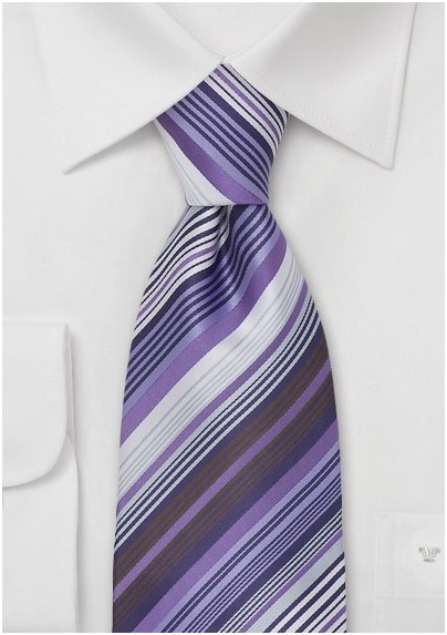 Modern Necktie in Lavender Purple