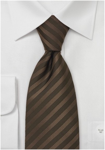 Chocolate Brown Necktie in Extra Long