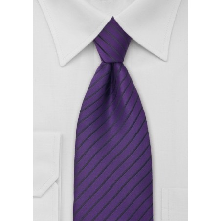 Classic Dark Purple Striped Tie