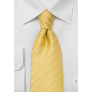 Extra Long Lemon-Yellow Silk Tie