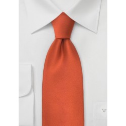 Solid Necktie in Persimmon-Orange