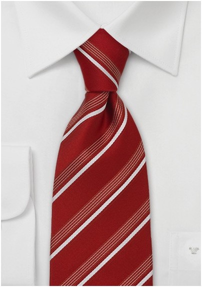 Venetian Red Silk Tie by Cavallieri