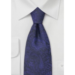 Indigo-Purple Paisley Tie