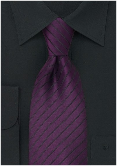 Purple and Black Mens Tie