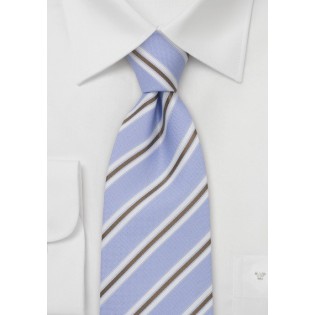 Light Blue Striped Tie by Cavallieri