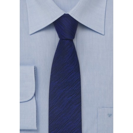 Skinny Tie in Black and Blue