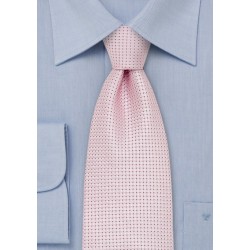 Silver Pink Silk Tie