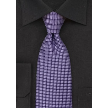 Purple Patterned Silk Tie