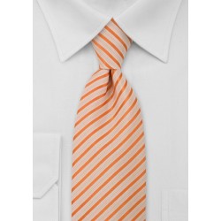Striped Tie in Orange White