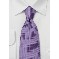 Lavender Tie with Purple Checks