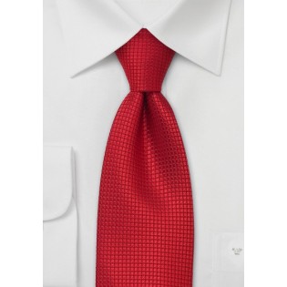 Bright Red Silk Tie for Kids