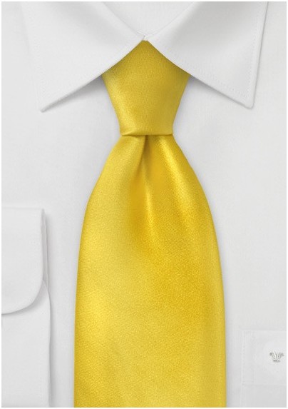 Bright Yellow Silk Designer Tie - Mens-Ties.com