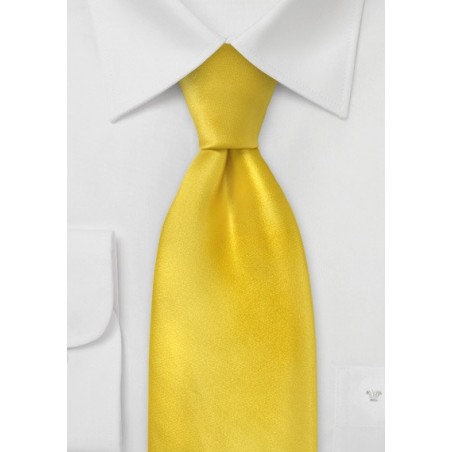 Solid Silk Tie in Canary Yellow