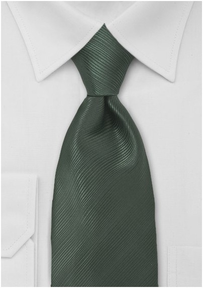 Elegant Dark Green Mens Tie
