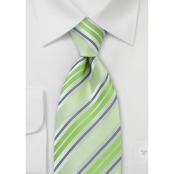 Pastel Green Striped Tie
