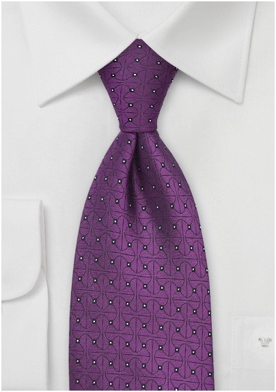 Bright Purple Designer Tie