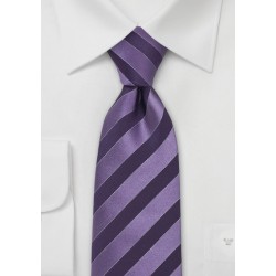 Lavender & Eggplant Striped Tie