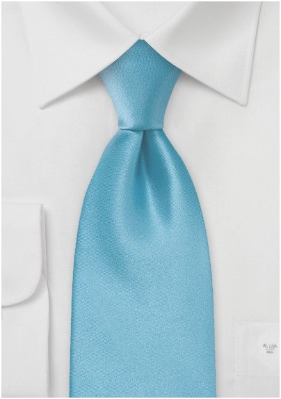 XL Malibu-Blue Silk Tie
