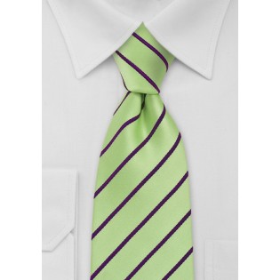 XXL Tie in Mint Green Purple
