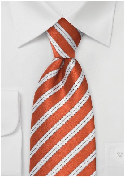 Modern Bright Orange Tie