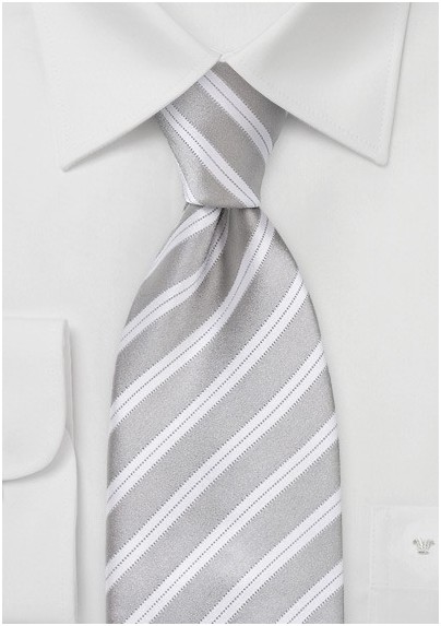 Light Silver and Ivory Tie