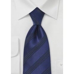 Blue and Black Patterned Tie