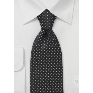 Black and Graphite Patterned Tie