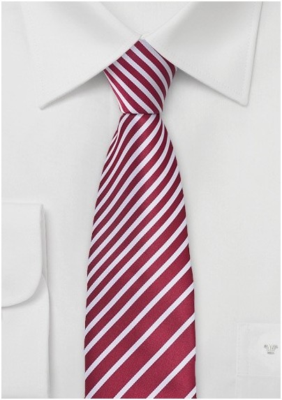 Modern Striped Tie in Rosewood