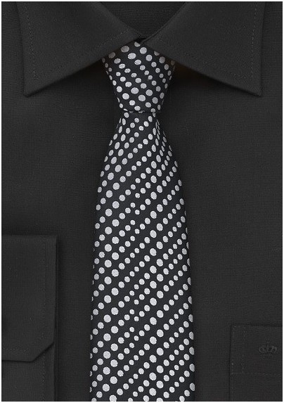Modern Dotted Skinny Tie