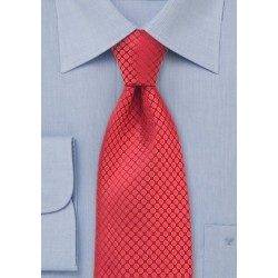 Red XL Silk Designer Tie