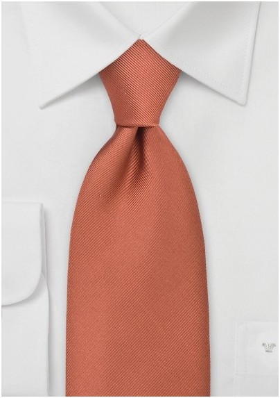 Solid Autumn Orange Tie