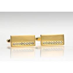 Gold and Pave Styled Cufflinks