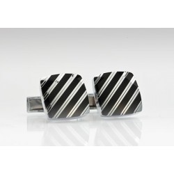 Black and Silver Cufflinks