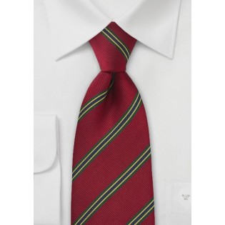 Regimental Tie in Vivid Red