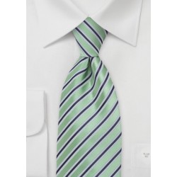 Striped Tie in Citrus Green