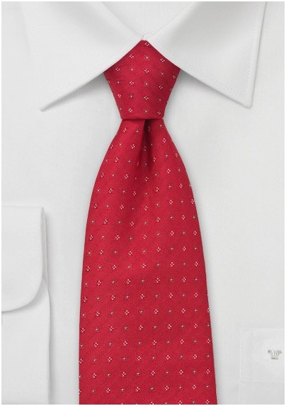 Scarlet Red Floral Tie