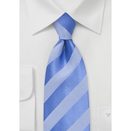 Hydrangea Blue and Silver Striped Tie