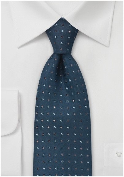 Traditional Tie in Caspian Blue