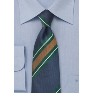 Modern Tie with Regimental Stripes