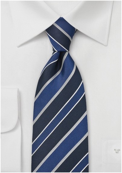 Classic Blue and Silver Tie